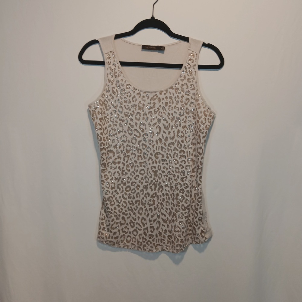 The Limited S Tank Leopard Print sequin y2k glam layered classic shiny biker